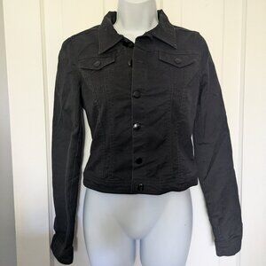 Woman's black jean jacket